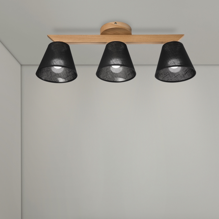 Brilagi - LED  Přisazený lustr ANTHONY 3xE14/40W/230V dub/černá