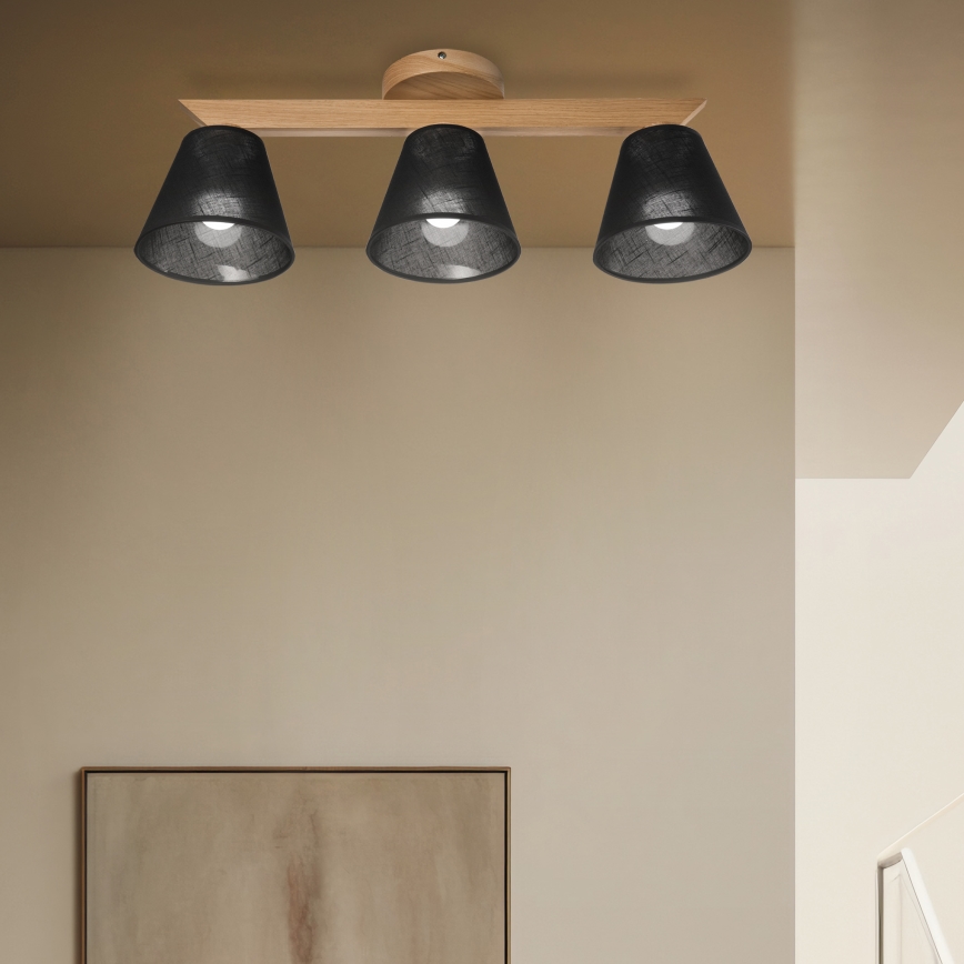 Brilagi - LED  Přisazený lustr ANTHONY 3xE14/40W/230V dub/černá