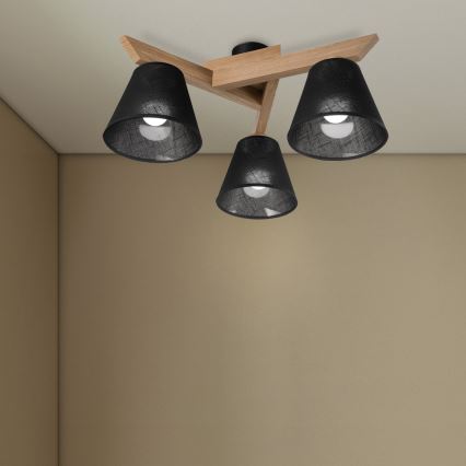 Brilagi - LED  Přisazený lustr ANTHONY 3xE14/40W/230V dub/černá