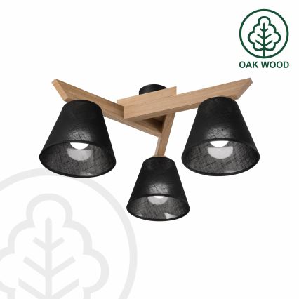 Brilagi - LED  Přisazený lustr ANTHONY 3xE14/40W/230V dub/černá