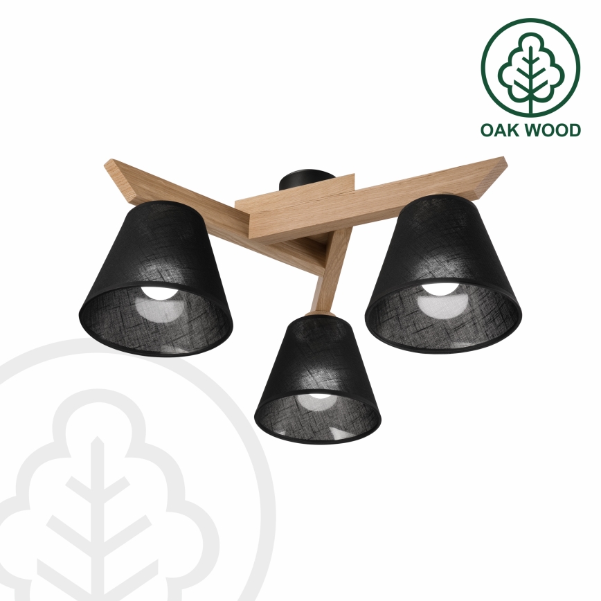 Brilagi - LED  Přisazený lustr ANTHONY 3xE14/40W/230V dub/černá