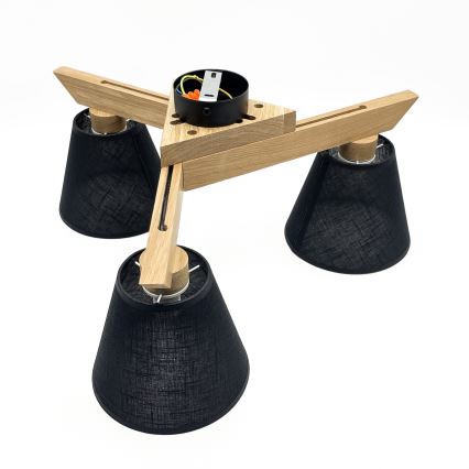 Brilagi - LED  Přisazený lustr ANTHONY 3xE14/40W/230V dub/černá
