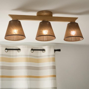 Brilagi - LED  Přisazený lustr ANTHONY 3xE14/40W/230V dub/hnědá