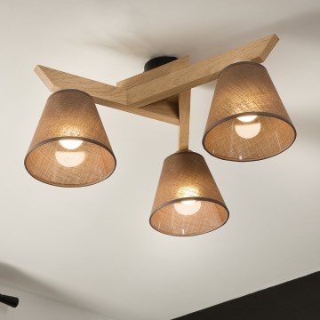 Brilagi - LED  Přisazený lustr ANTHONY 3xE14/40W/230V dub/hnědá