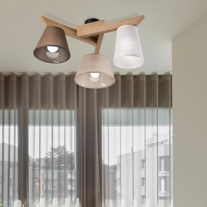 Brilagi - LED  Přisazený lustr ANTHONY 3xE14/40W/230V dub