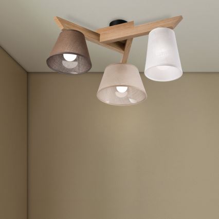 Brilagi - LED  Přisazený lustr ANTHONY 3xE14/40W/230V dub