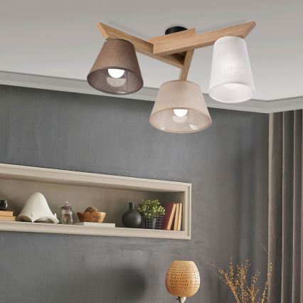 Brilagi - LED  Přisazený lustr ANTHONY 3xE14/40W/230V dub