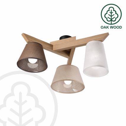 Brilagi - LED  Přisazený lustr ANTHONY 3xE14/40W/230V dub