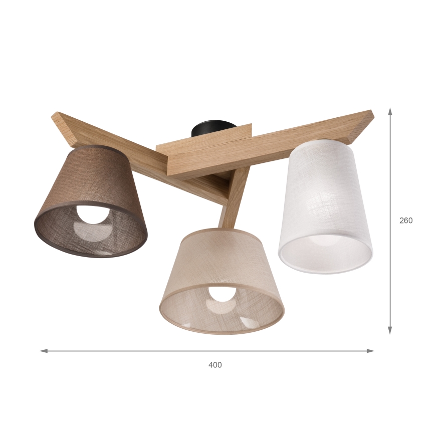 Brilagi - LED  Přisazený lustr ANTHONY 3xE14/40W/230V dub