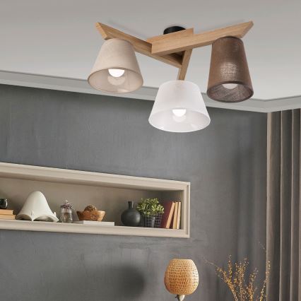 Brilagi - LED  Přisazený lustr ANTHONY 3xE14/40W/230V dub