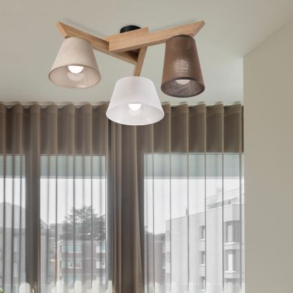 Brilagi - LED  Přisazený lustr ANTHONY 3xE14/40W/230V dub