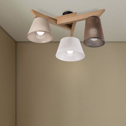 Brilagi - LED  Přisazený lustr ANTHONY 3xE14/40W/230V dub