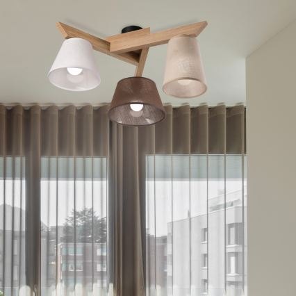 Brilagi - LED  Přisazený lustr ANTHONY 3xE14/40W/230V dub