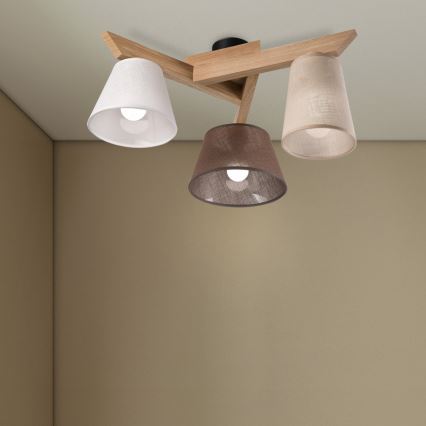 Brilagi - LED  Přisazený lustr ANTHONY 3xE14/40W/230V dub