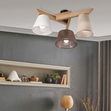 Brilagi - LED  Přisazený lustr ANTHONY 3xE14/40W/230V dub