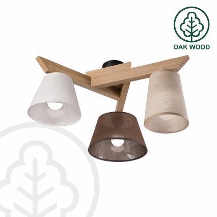 Brilagi - LED  Přisazený lustr ANTHONY 3xE14/40W/230V dub