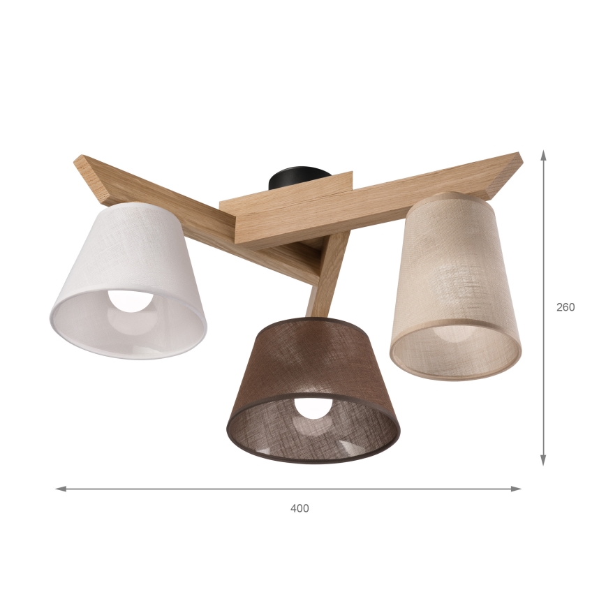 Brilagi - LED  Přisazený lustr ANTHONY 3xE14/40W/230V dub
