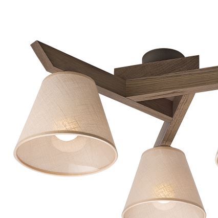 Brilagi - LED  Přisazený lustr ANTHONY 3xE14/40W/230V dub ořech/béžová