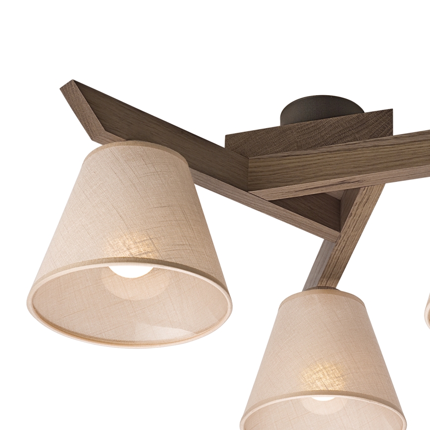 Brilagi - LED  Přisazený lustr ANTHONY 3xE14/40W/230V dub ořech/béžová