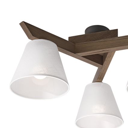 Brilagi - LED  Přisazený lustr ANTHONY 3xE14/40W/230V dub ořech/bílá