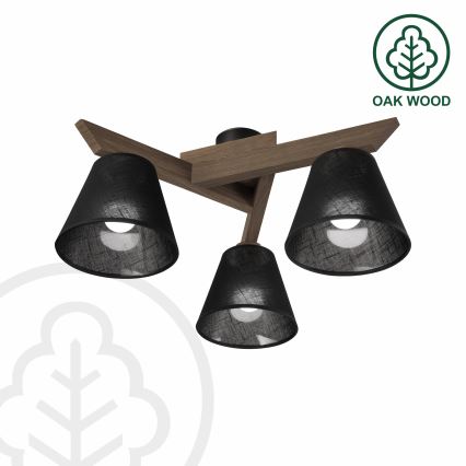 Brilagi - LED  Přisazený lustr ANTHONY 3xE14/40W/230V dub ořech/černá