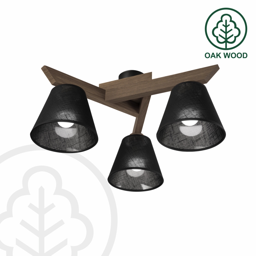 Brilagi - LED  Přisazený lustr ANTHONY 3xE14/40W/230V dub ořech/černá