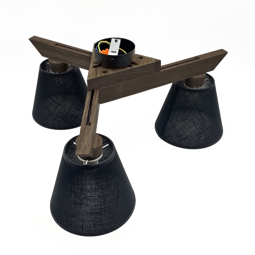 Brilagi - LED  Přisazený lustr ANTHONY 3xE14/40W/230V dub ořech/černá