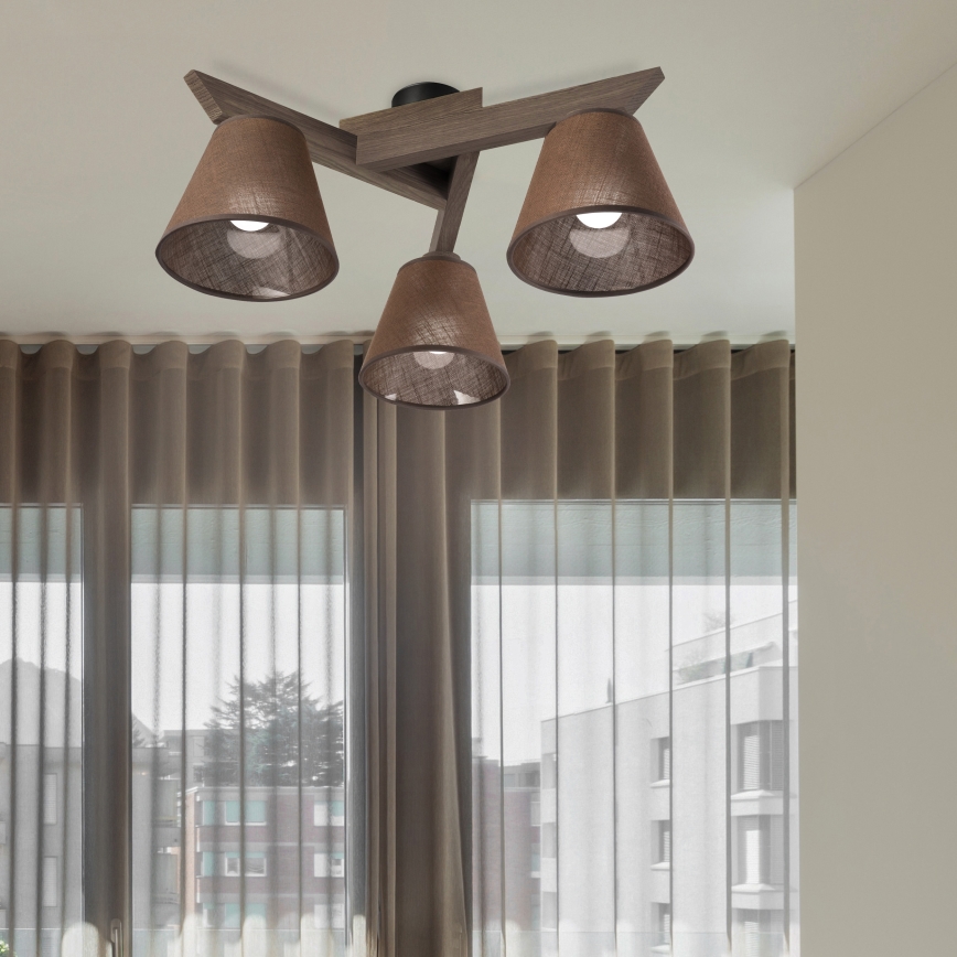 Brilagi - LED  Přisazený lustr ANTHONY 3xE14/40W/230V dub ořech/hnědá