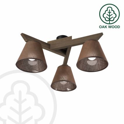 Brilagi - LED  Přisazený lustr ANTHONY 3xE14/40W/230V dub ořech/hnědá