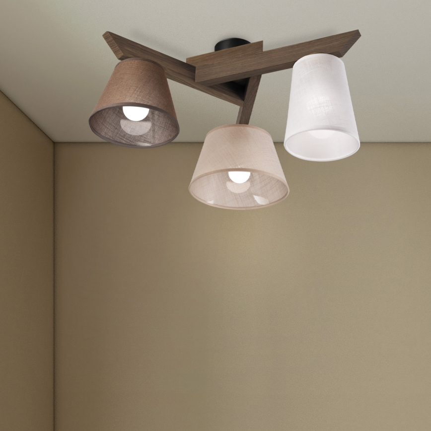 Brilagi - LED  Přisazený lustr ANTHONY 3xE14/40W/230V dub ořech