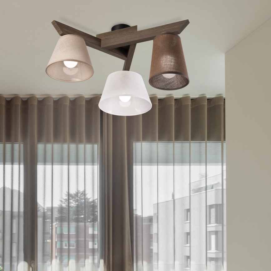 Brilagi - LED  Přisazený lustr ANTHONY 3xE14/40W/230V dub ořech