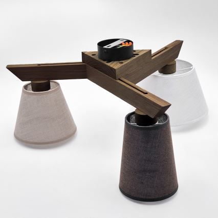 Brilagi - LED  Přisazený lustr ANTHONY 3xE14/40W/230V dub ořech