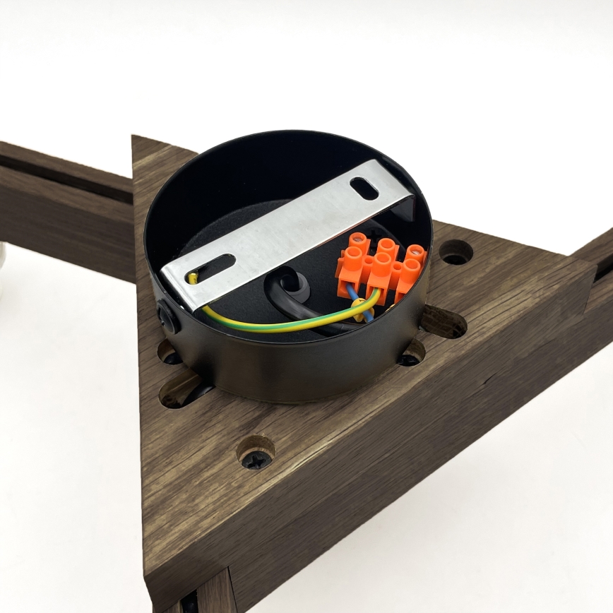 Brilagi - LED  Přisazený lustr ANTHONY 3xE14/40W/230V dub ořech