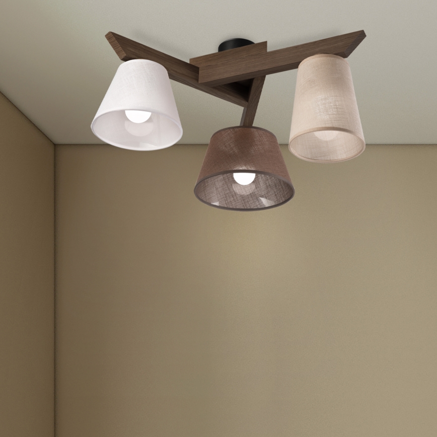Brilagi - LED  Přisazený lustr ANTHONY 3xE14/40W/230V dub ořech