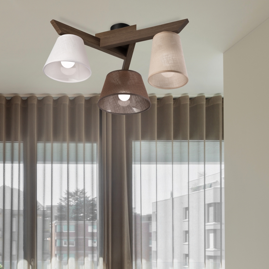 Brilagi - LED  Přisazený lustr ANTHONY 3xE14/40W/230V dub ořech