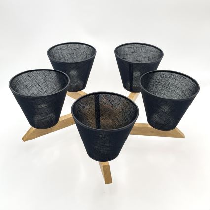 Brilagi - LED  Přisazený lustr ANTHONY 5xE14/40W/230V dub/černá