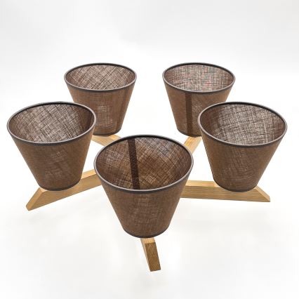 Brilagi - LED  Přisazený lustr ANTHONY 5xE14/40W/230V dub/hnědá