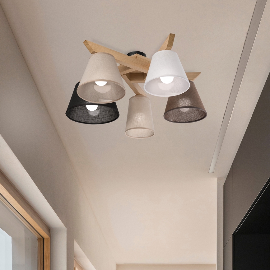 Brilagi - LED  Přisazený lustr ANTHONY 5xE14/40W/230V dub