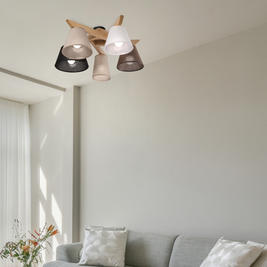 Brilagi - LED  Přisazený lustr ANTHONY 5xE14/40W/230V dub