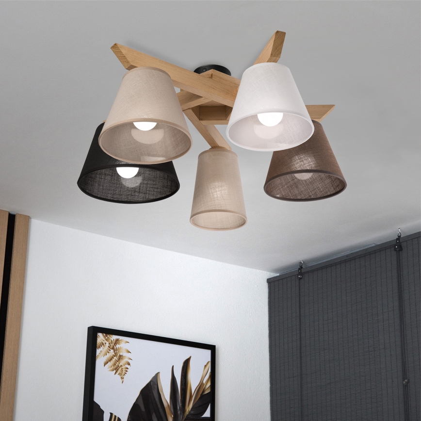 Brilagi - LED  Přisazený lustr ANTHONY 5xE14/40W/230V dub