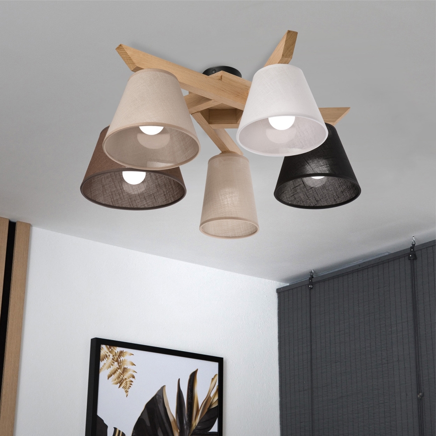 Brilagi - LED  Přisazený lustr ANTHONY 5xE14/40W/230V dub