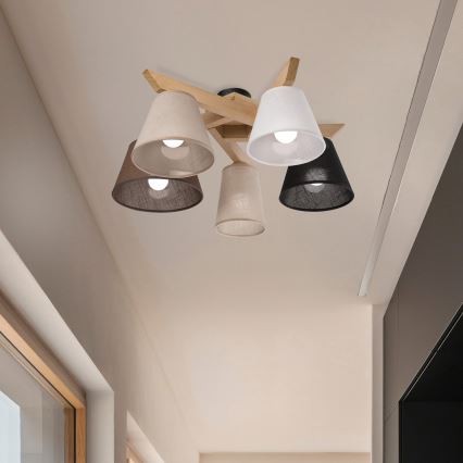 Brilagi - LED  Přisazený lustr ANTHONY 5xE14/40W/230V dub