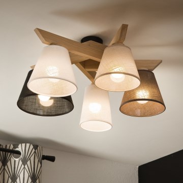 Brilagi - LED  Přisazený lustr ANTHONY 5xE14/40W/230V dub