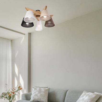 Brilagi - LED  Přisazený lustr ANTHONY 5xE14/40W/230V dub