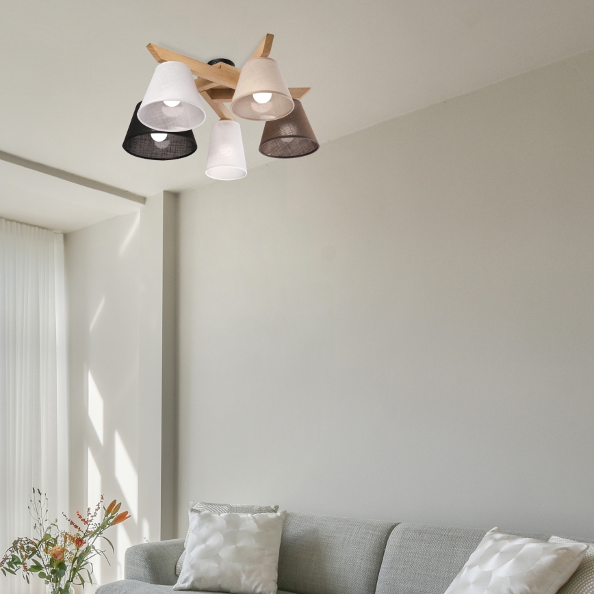 Brilagi - LED  Přisazený lustr ANTHONY 5xE14/40W/230V dub