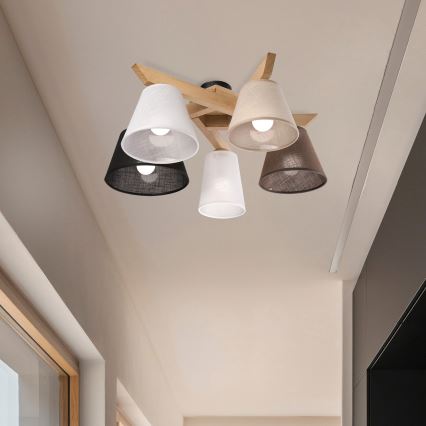 Brilagi - LED  Přisazený lustr ANTHONY 5xE14/40W/230V dub