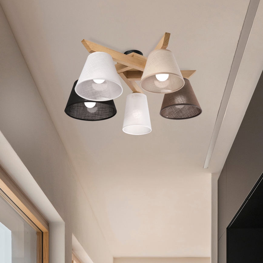 Brilagi - LED  Přisazený lustr ANTHONY 5xE14/40W/230V dub