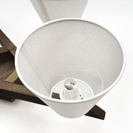 Brilagi - LED  Přisazený lustr ANTHONY 5xE14/40W/230V dub ořech/bílá