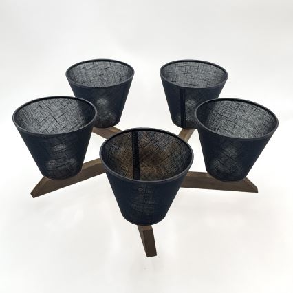 Brilagi - LED  Přisazený lustr ANTHONY 5xE14/40W/230V dub ořech/černá