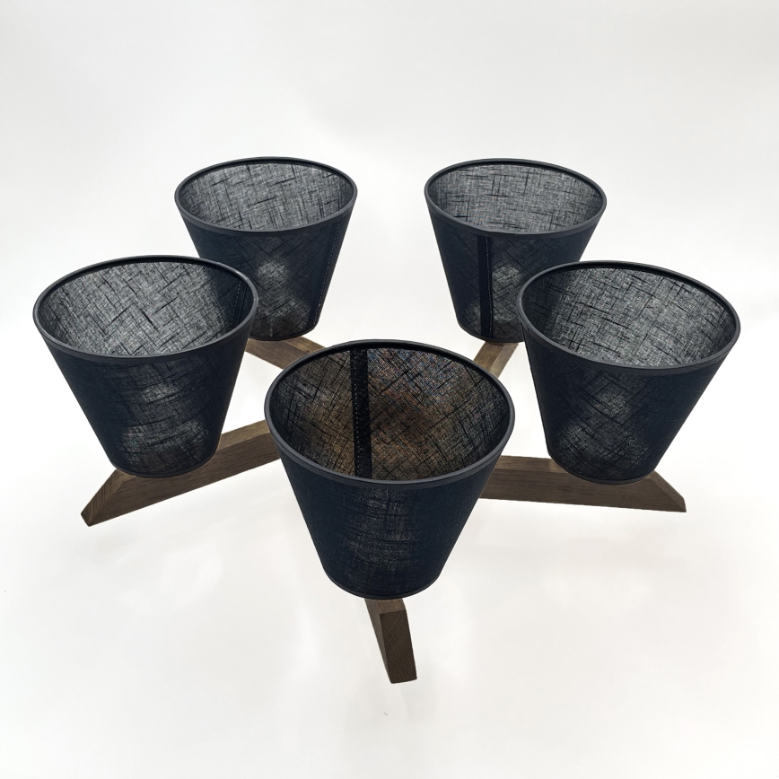 Brilagi - LED  Přisazený lustr ANTHONY 5xE14/40W/230V dub ořech/černá